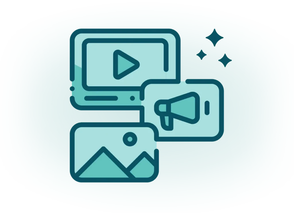 Illustrationer av kreativt innehåll